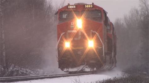 Long Heavy Potash Train Cn W Mid Dpus At Track Speed Creates A