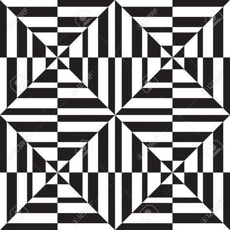 Seamless Geometric Pattern In Op Art Design Vector Art Royalty Geometric Patterns