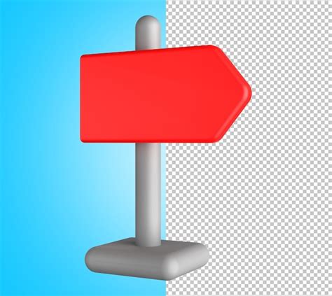 Premium Psd Direction Sign Board 3d