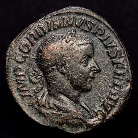 Roman Empire Gordian III 238 244 A D Bronze Sestertius Rome Mint