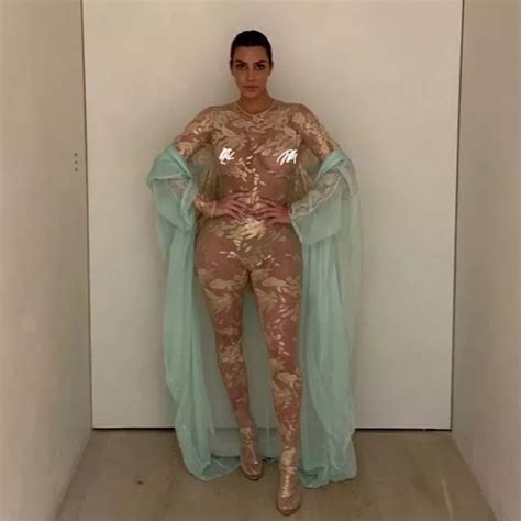 Kim Kardashian Basically Naked As She Flashes Killer Figure In Transparent Bodysuit Daily Star