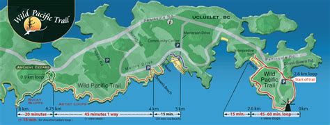 Ucluelet's Wild Pacific Trail map layer with topographic detail