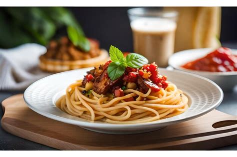 Un Plato De Comida Con Pollo Y Verduras Foto Premium