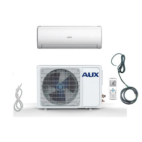 Aux 36 000 Btu Mini Split Air Conditioner And Heat Pump In White Bed