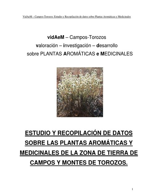 Pdf Plantas Medicinales De Tierra De Campos Y Montes Torozos Dokumentips