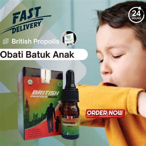 Jual British Propolis 6ml Obat Batuk Anak Berdahak Menahun Pilek Cough