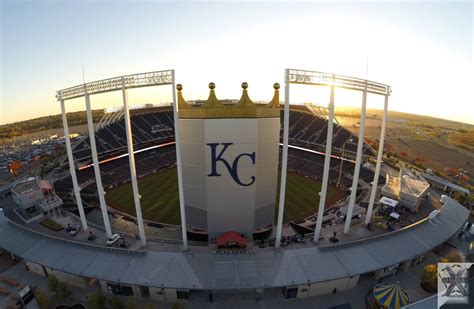 Kauffman Stadium In Kansas City Missouri Aerial Taken By A Hexacopter