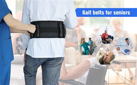 Amazon Yhk Black Gait Belt With Handles Adjustable Medical Care