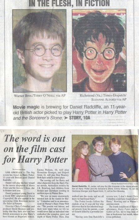 Retro On Twitter Anuncio En El Peri Dico Del Elenco De Harry Potter