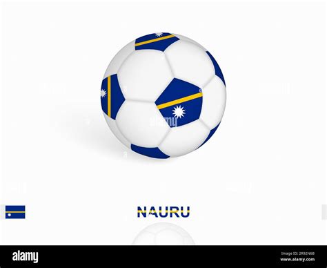 Soccer Ball With The Nauru Flag Football Sport Equipment Vector