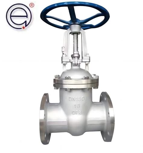 Hard Sealed Dark Rod Gate Valve Stainless Steel Two Way Flange