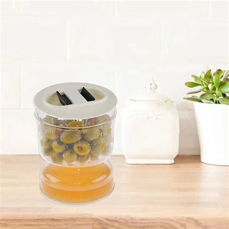 Innovative Pickle Jar Fine Workmanship Plastic Hourglass Design Sealed Olives Container Home