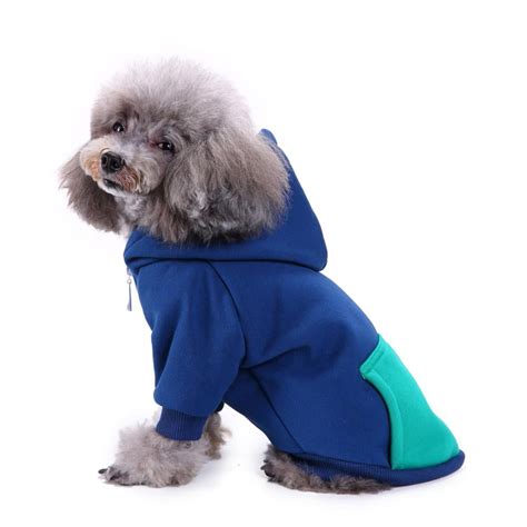 LYUMO Zip Up Pet Hoodie Dog Warm Hooded Clothes Puppy Outfit Casual ...