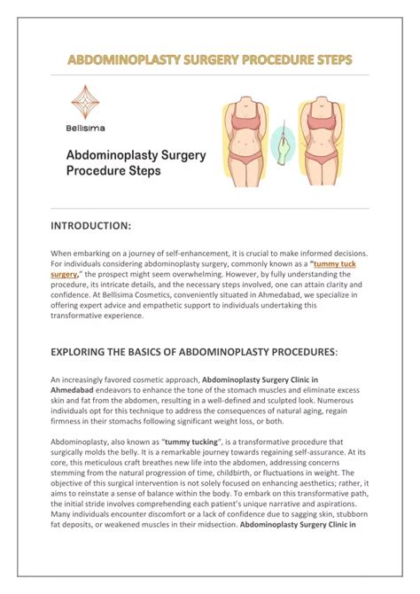 PPT ABDOMINOPLASTY SURGERY PROCEDURE STEPS PowerPoint Presentation