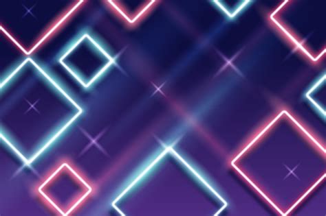 Free Vector | Neon geometric shapes wallpaper