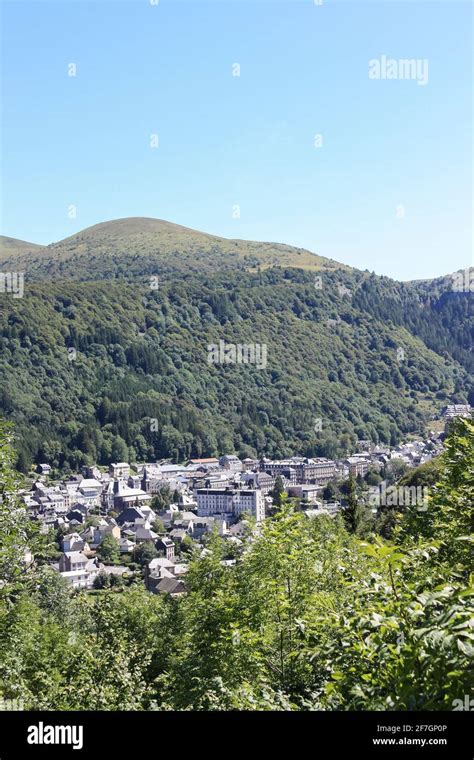 Aerial View Of Le Mont Dore Ski Resort In The Puy De Dome Auvergne