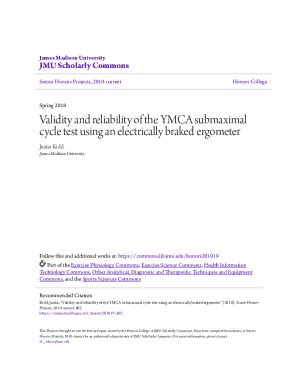 Fillable Online Validity And Reliability Of The Ymca Submaximal Cycle