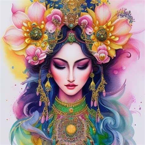 Watercolour Floral Goddesses Ai Generated Artwork Nightcafe Creator