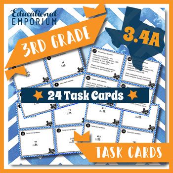 Teks A Task Cards Addition And Subtraction By Educational Emporium