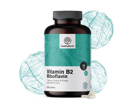 3x Witamina B2 Ryboflawina 100 Mg Razem 600 Tabletek Healthy World Pl