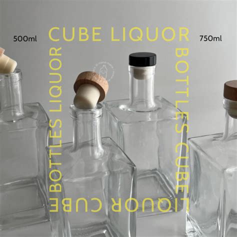 Botol Kaca The Cube Liquor Glass Bottle Botol Liquor Kaca Dimana Mana