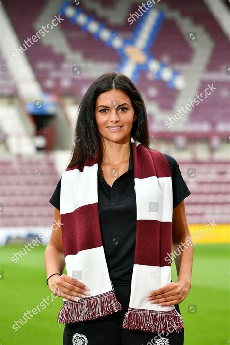 Eva Olid Poses Cameras Heart Midlothian Editorial Stock Photo - Stock ...