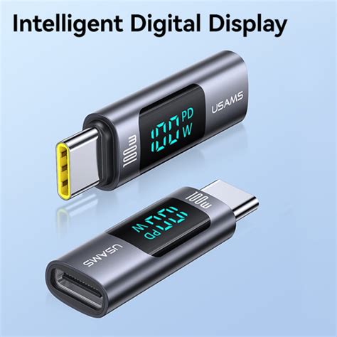 USAMS US SJ682 AU18 PD100W USB C Type C To USB C Type C Aluminum