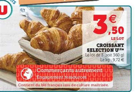 Promo Croissant Sélection U Chez U Express Icataloguefr