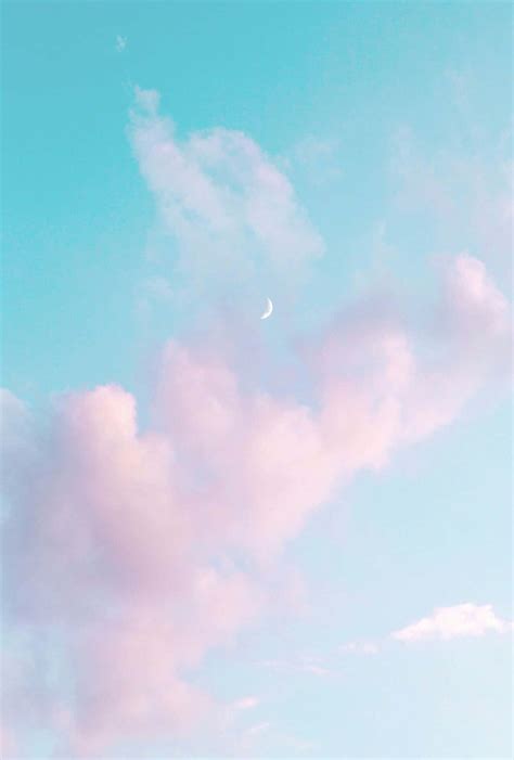 Download Pastel Blue Aesthetic Pink Clouds Wallpaper | Wallpapers.com