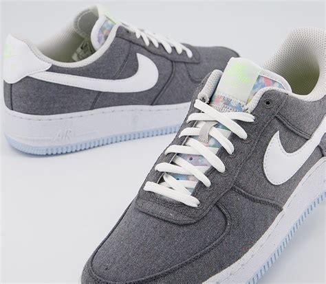 Nike Air Force 1 07 Trainers Iron Grey White Barely Volt Celestine Blue Lx His Trainers