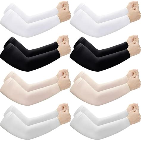 8 Pairs Elderly Skin Thin Protector Sleeves Bruise Abrasions Protective Arm Sleeve