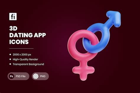 Premium Psd 3d Illustration Dating App Gender