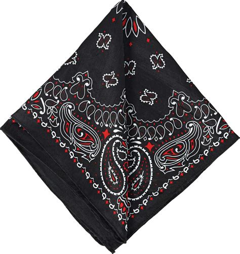 Western Bandanas Blackredpink 20 In 10 Pk Wearable Costume