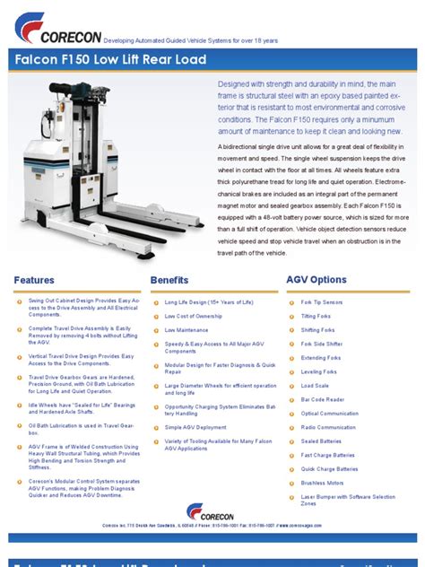 Automated Forklifts Brochure Forklift Elevator