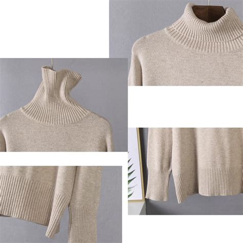 Cheap Hirsionsan Turtle Neck Cashmere Winter Sweater Women 2021 Elegant Thick Warm Female