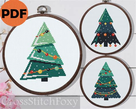 Christmas Tree Cross Stitch Patterns Pdf Easy Christmas Ornaments