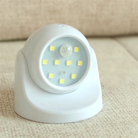 9 LED Motion Sensor Night Light 360 Degree Rotation Portable Night