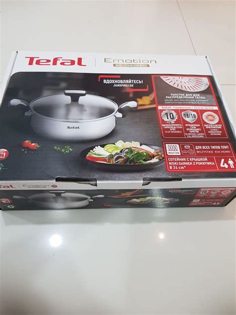 Tefal emotion stainless steel pot, Furniture & Home Living, Kitchenware ...