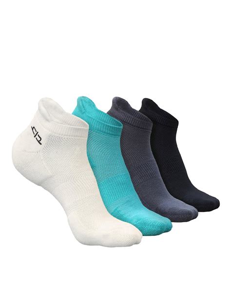 Buy Heelium Women Pack Of 4 Odour Free Padded Base Anti Bacterial Bamboo Ankle Length Socks