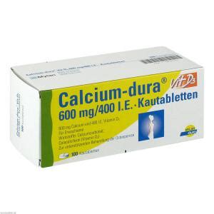 CALCIUM DURA Vit D3 600 Mg 400 I E Kautabletten 100 St