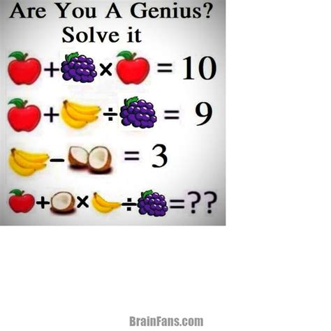 Only Genius Can Solve It Picture Logic Puzzle Brainfans