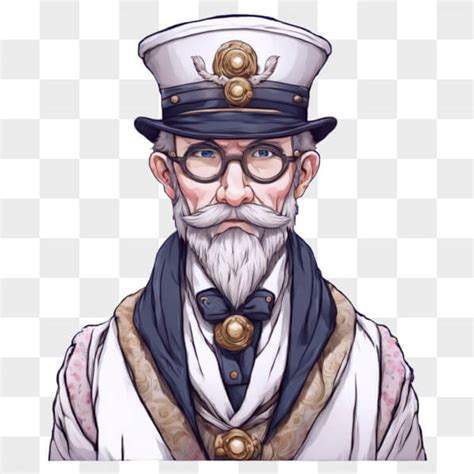 Download Old Man In Sailor Attire Cartoons Online Creative Fabrica