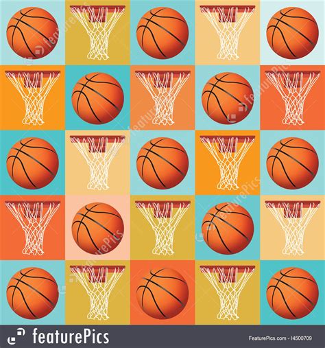 Basketball Pattern Vector At Collection Of Basketball