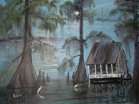 Cajun Home On The Bayou Painting Cajun Home On The Bayou Fine Art