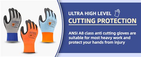 Schwer ANSI A8 Cut Resistant Gloves Touchscreen Cutting Gloves With