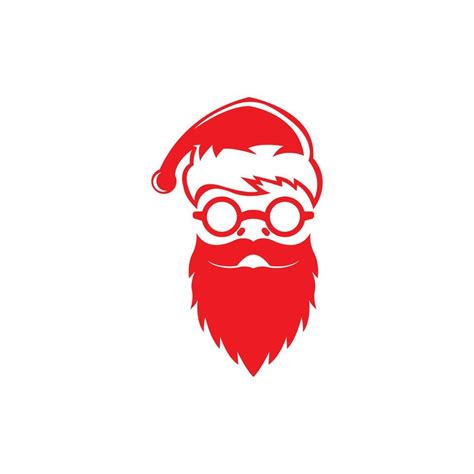 Santa Claus Logo Vector Illustration Template Design Vector