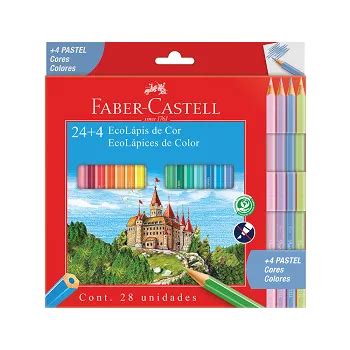 Eco L Pis De Cor Faber Castell Cores Cores Pastel Para