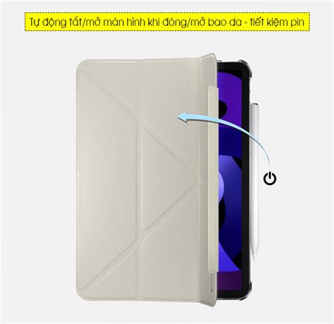 Bao da iPad Gen 10 Switcheasy Origami Nude Case mỏng gọn mặt lưng