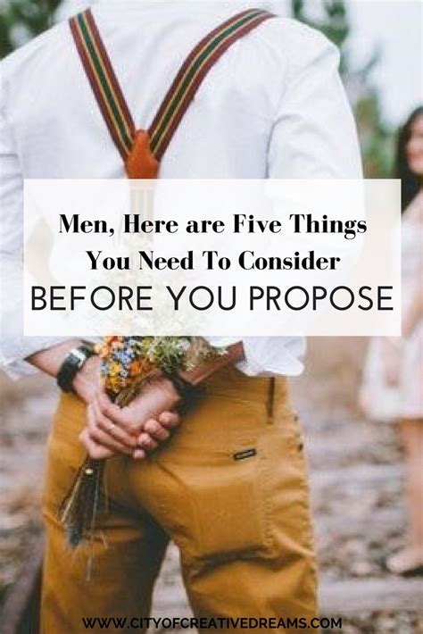 Men Here Are Five Things You Need To Consider Before You Propose