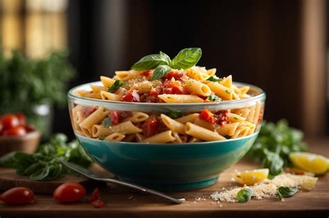 Premium Photo Delicious Penne Pasta Bowl Isolated On Transparent